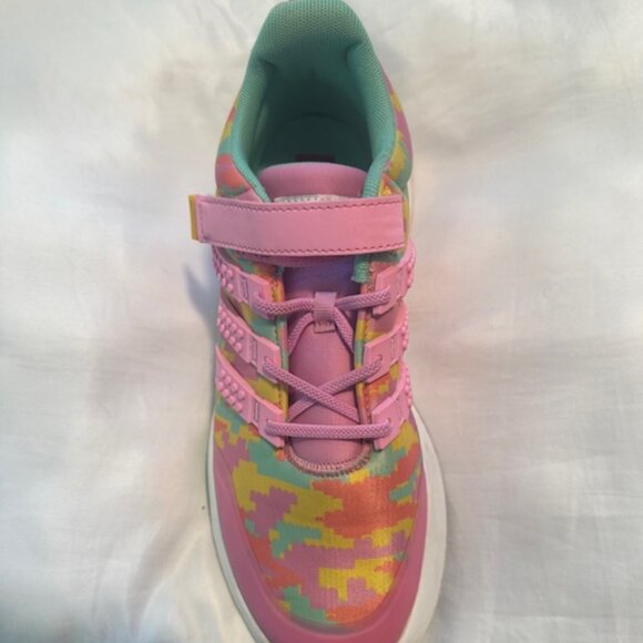 Adidas Racer TR21 Top Strap LEGO Bliss Orchid Eqt Yellow (Big Kids size 6/12) - Picture 4 of 4